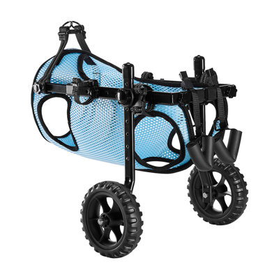 Dog Wheelchair for Back Legs, Adjustable 2 Wheels Pet Wheelchair, Lightweight Dog Cart with Shock-Absorbing Wheels, Mobility Support Wheel Chair for Disabled Injured Dogs up to 33lbs, Medium