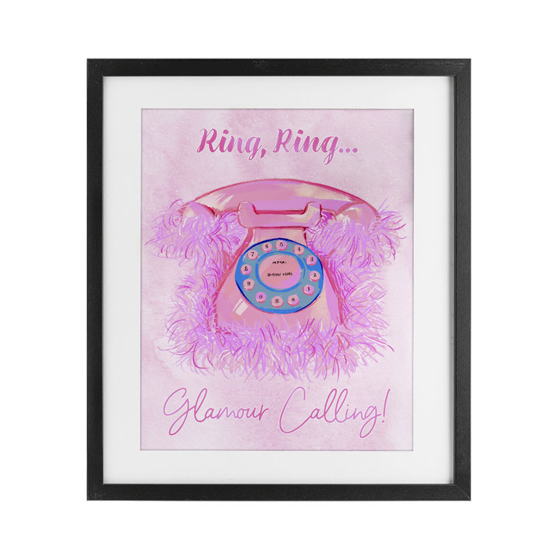 Ring Glamour Calling, reproduction encadrée sous verre, conception de Ziwei Li, Cadre noir minuit, H 16 po x l 13 po