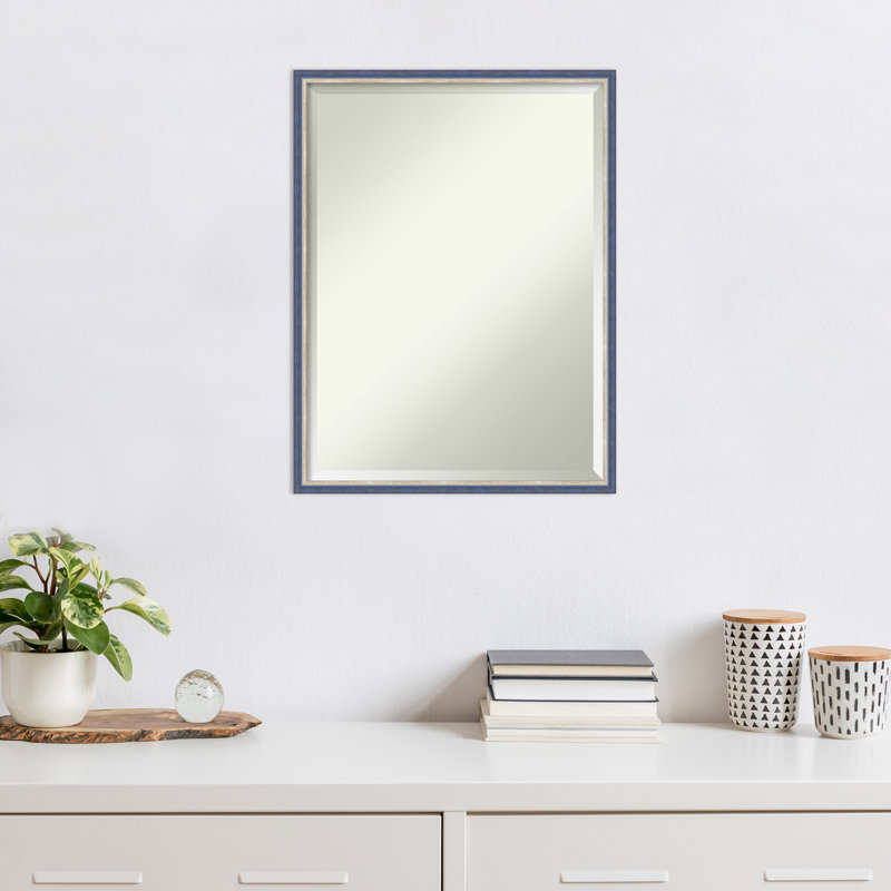 Miroir mural Theo, Bleu, 25,25 po x 19,25 po