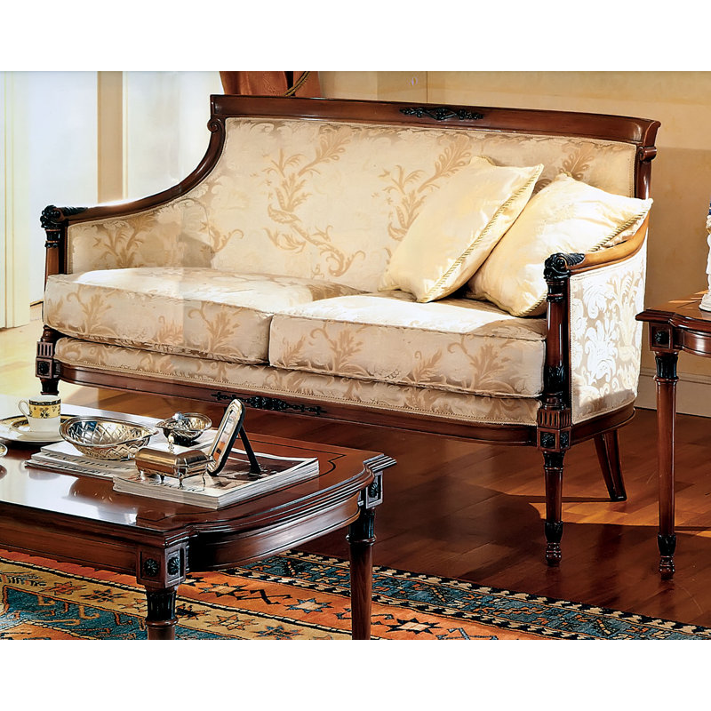 55" Recessed Arm Loveseat with Reversible Cushions