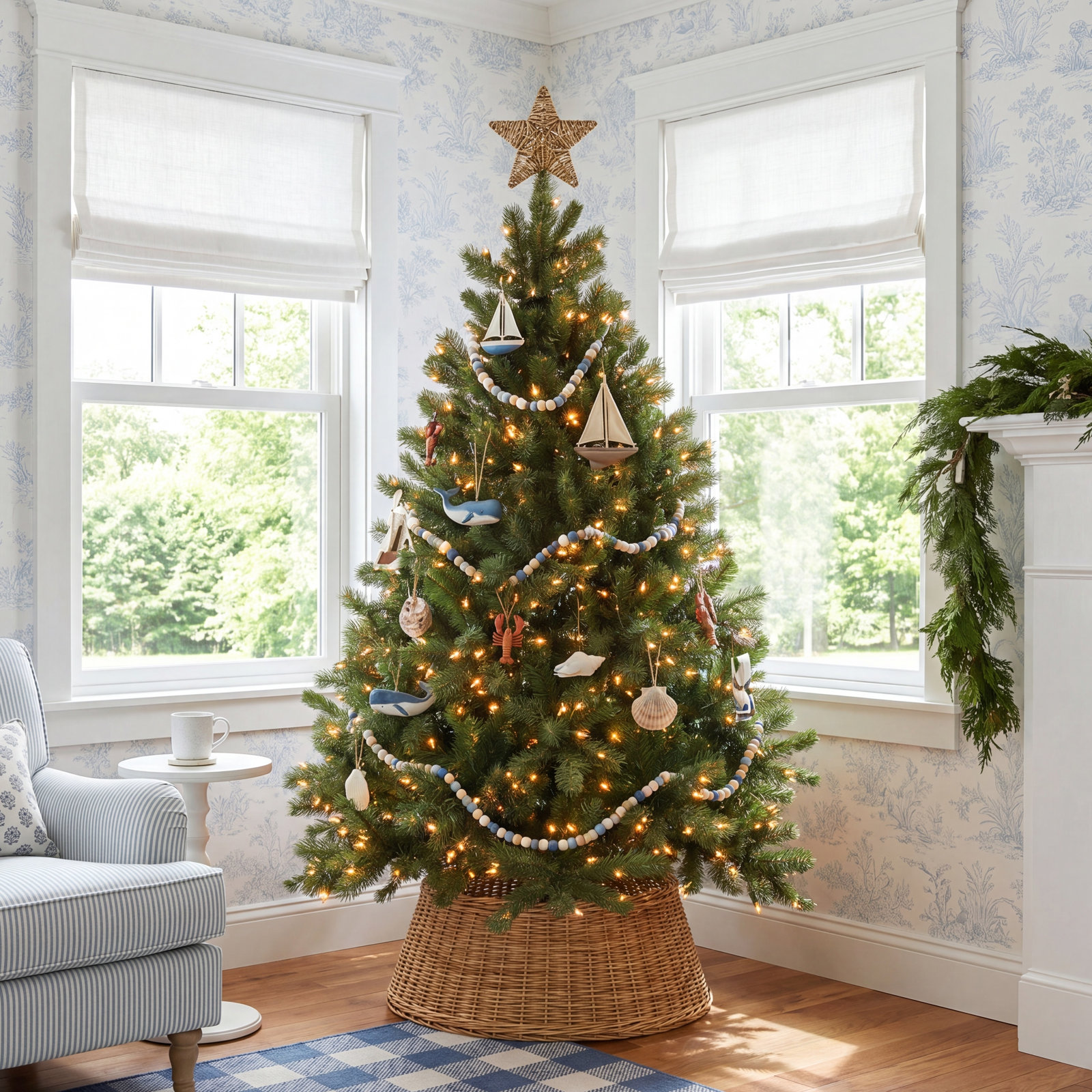 4.5' Pre-Lit Fir Christmas Tree
