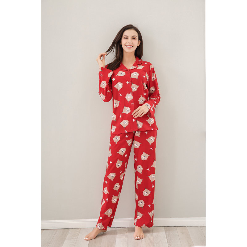 Ensemble de pyjama tricoté en coton pour femme 2P RH Pyjama, L