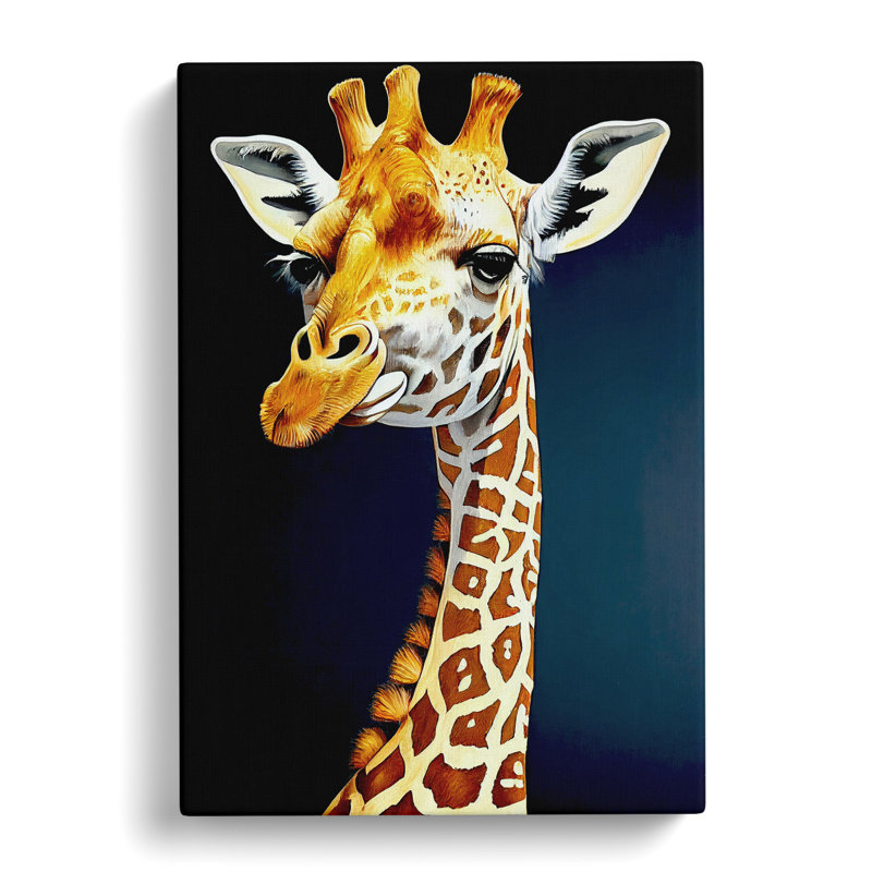 Amazing Giraffe - Wrapped Canvas Print, 60cm H x 40cm W x 3cm D