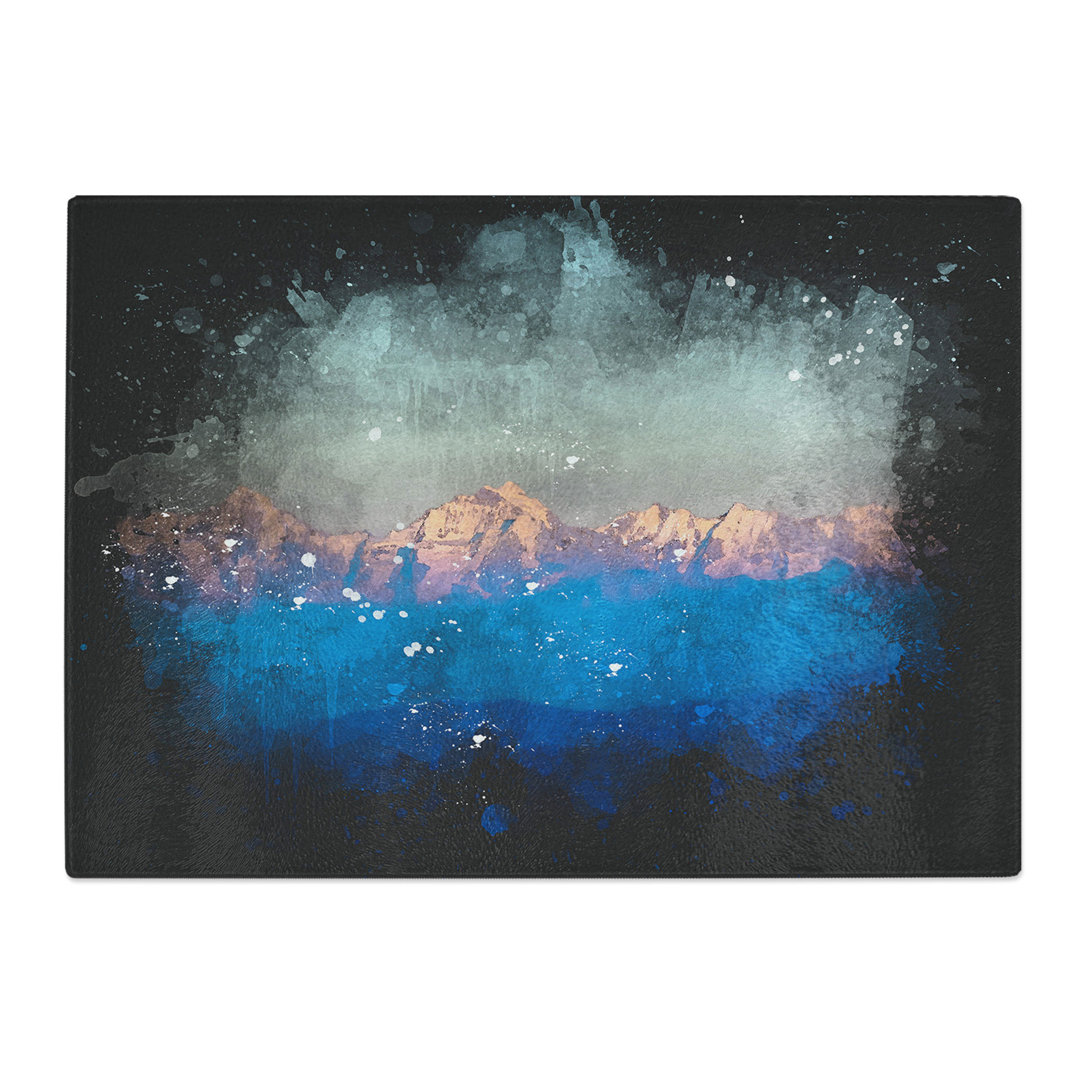 Tempered Glass High Mountain Peaks of the Alps Chopping Board