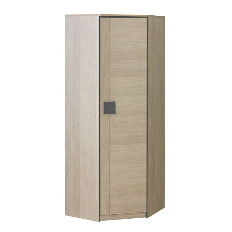 Edmonda 1 Door Wardrobe, Oak Santana