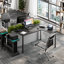 L-Shaped Metal Base Computer Desk-999706215-999706212