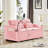Versatile 3 Foldable Bed In Pink Velvet With Adjustable Back, Charging & Phone Stand Interface, Ashtray And Rotatable-138077066-138077063