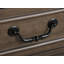 Table de chevet avec USB, noyer foncé
