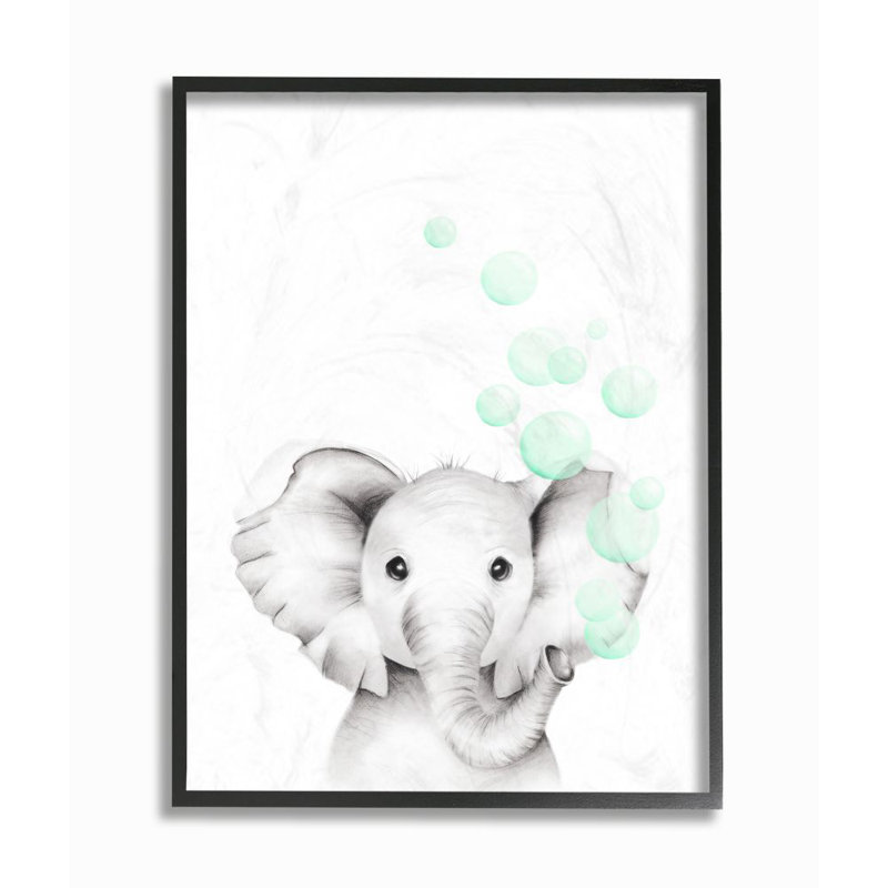 Caricature de bébé Sherry, Giclée encadrée noir minuit, H 14 po x l 11 po x P 1,5 po