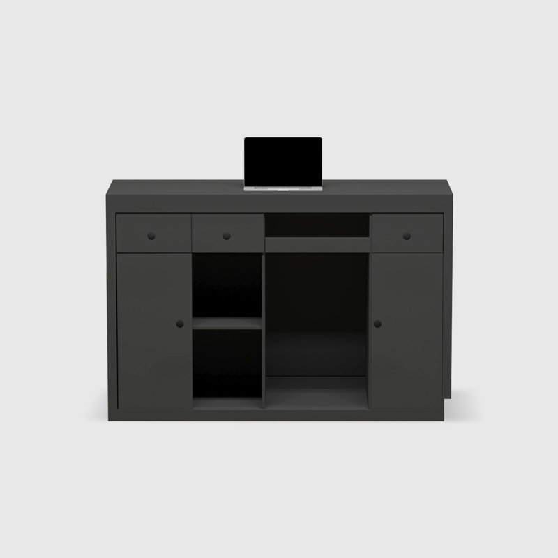 Modern Rectangular Manufactured Wood Reception Desk, L