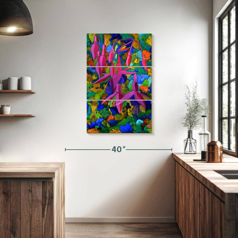Harnek Fuchsia Blend, 38" H x 24" W