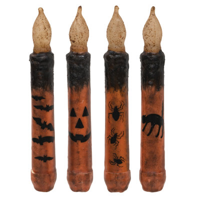 4/Set Grungy Spooky Timer Tapers