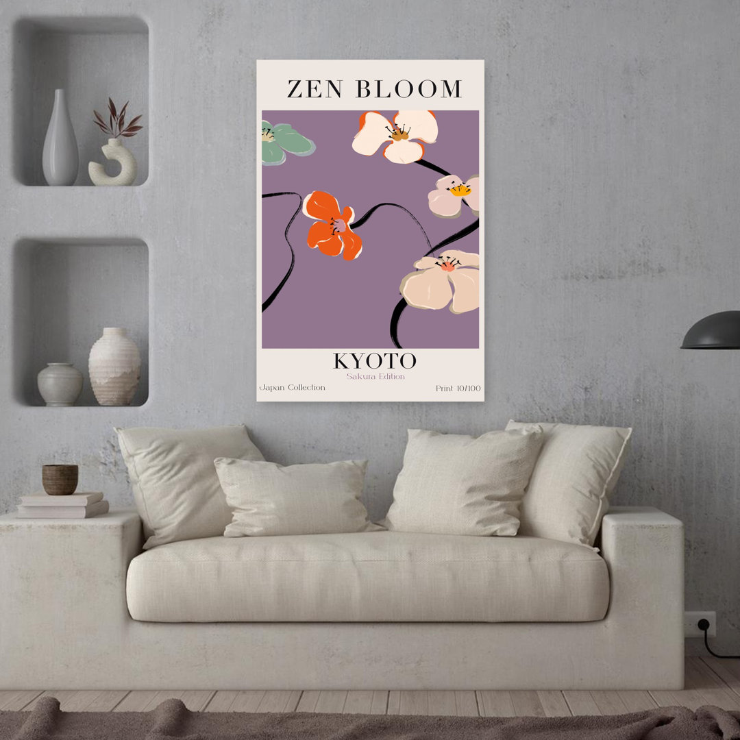 Contemporary Art Abstract Minimalist Modern Flower Wall Art