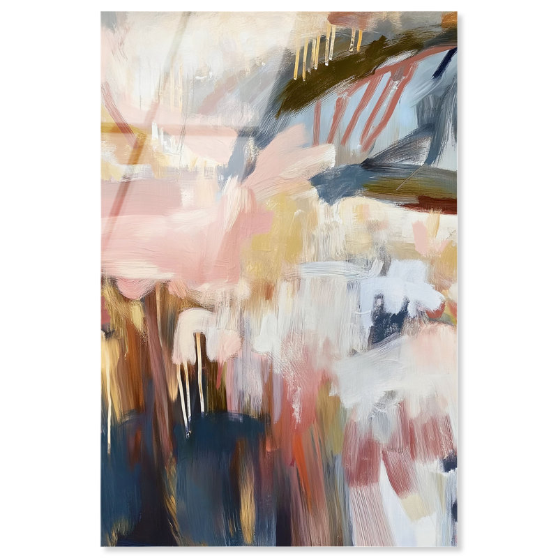 Colorful Murmurs II High-Gloss Frameless Acrylic Glass Wall Art Abstract Print by Oliver Gal, Ready to Hang, 10 x 15