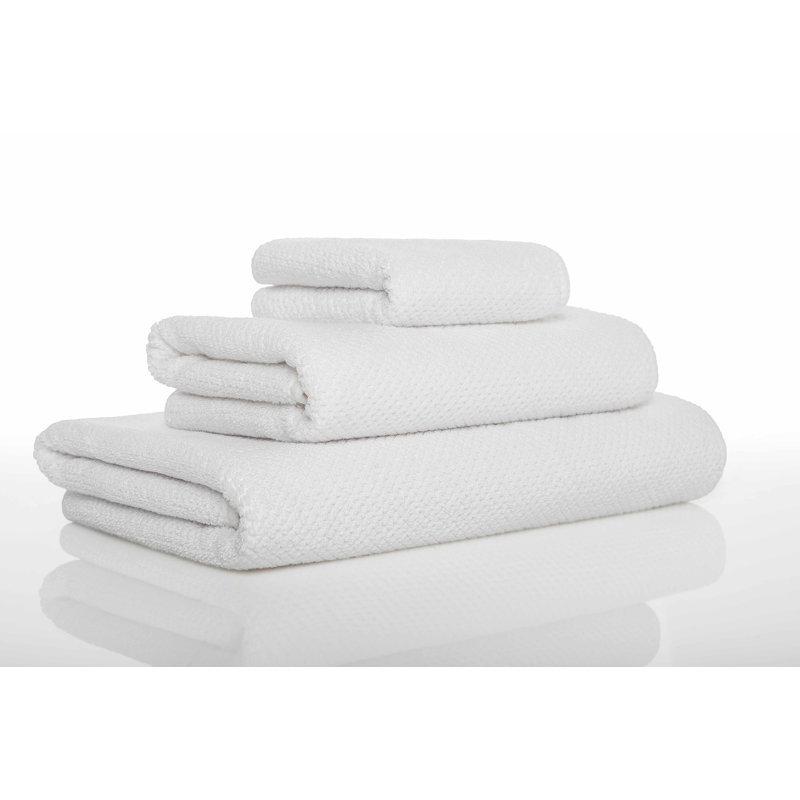 Bee Waffle Fingertip Towel, White