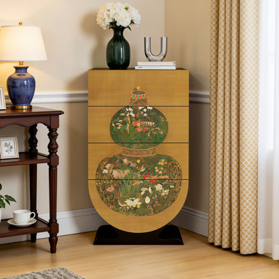 Solid Wood 4 - Drawer Accent Chest