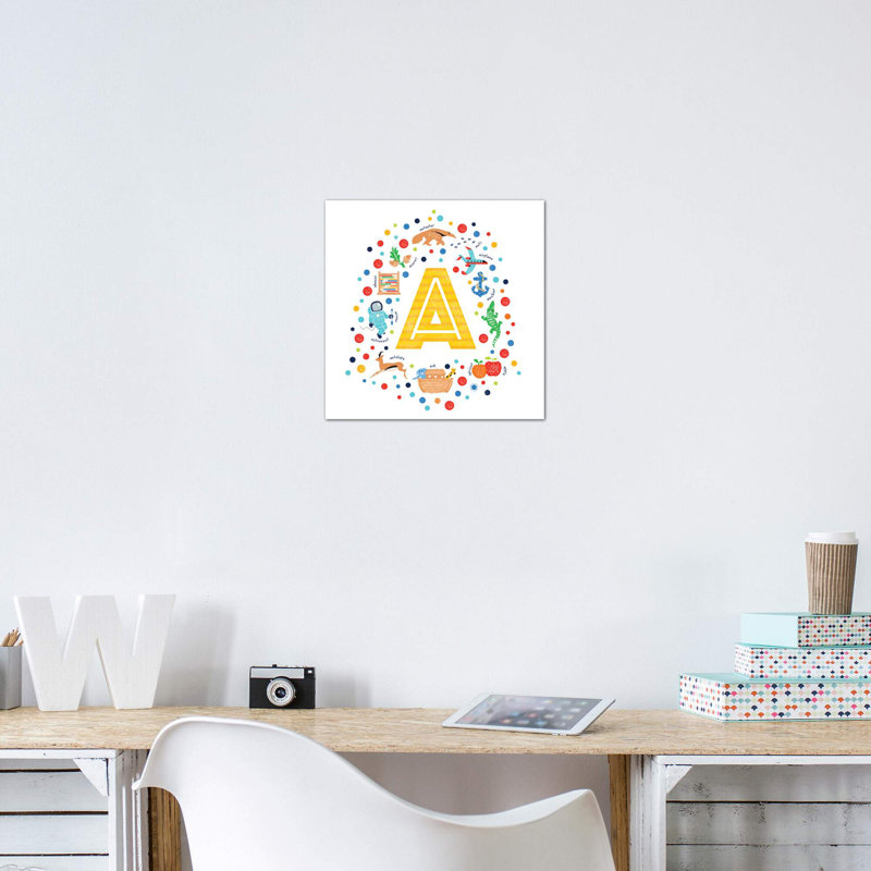 A - Reproduction d'art graphique, Pas de tapis, Toile tendue, H 12 po x l 12 po x P 1,5 po