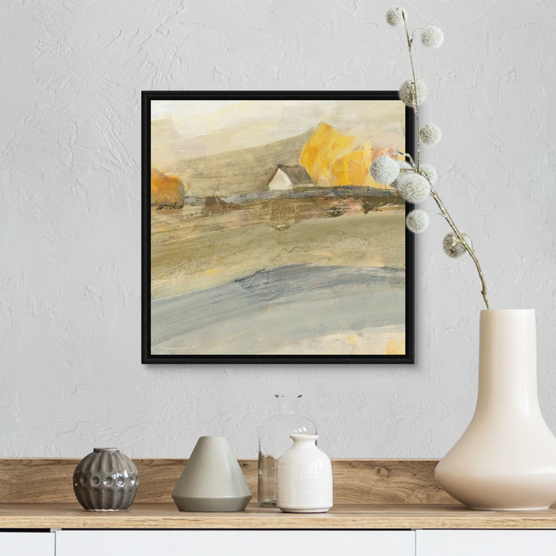 Coming Home Neutral Crop - Peinture, H 14 po x l 14 po x P 1,75 po, Cadre flottant noir