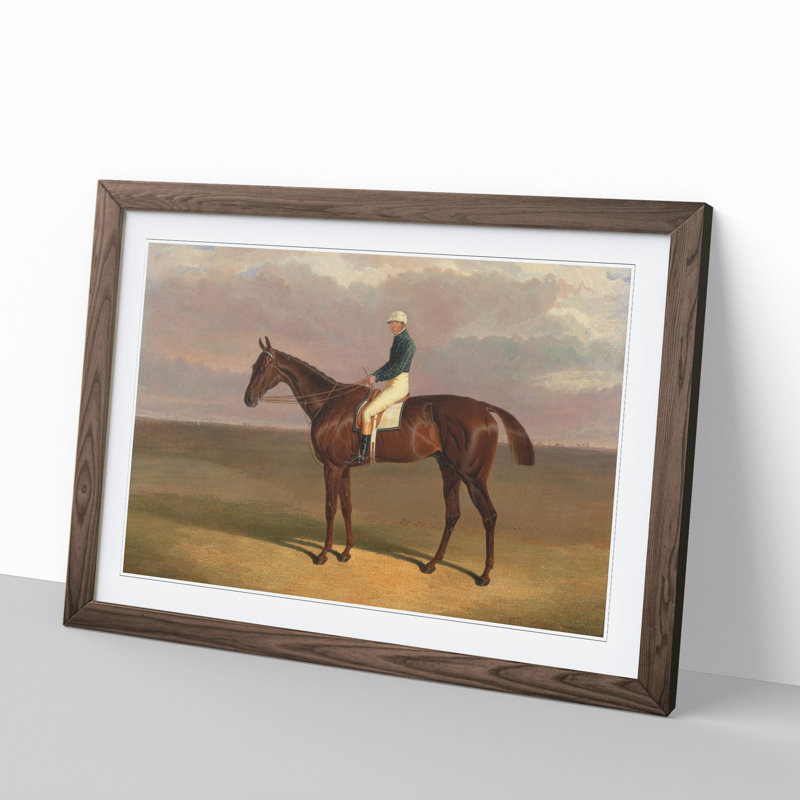 Margrave Horse by John Frederick Herring - Picture Frame Painting on MDF, Walnut Framed, 27cm H x 36cm W x 2cm D