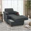 Fauteuil d'appoint convertible avec repose-pieds, porte-gobelets, ports USB et dossier inclinable-132468020