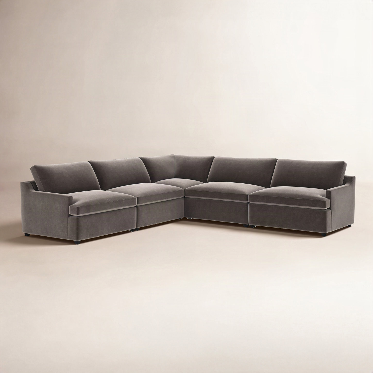 Essex Chaise Sectional, Andrew Espresso Performance Chenille