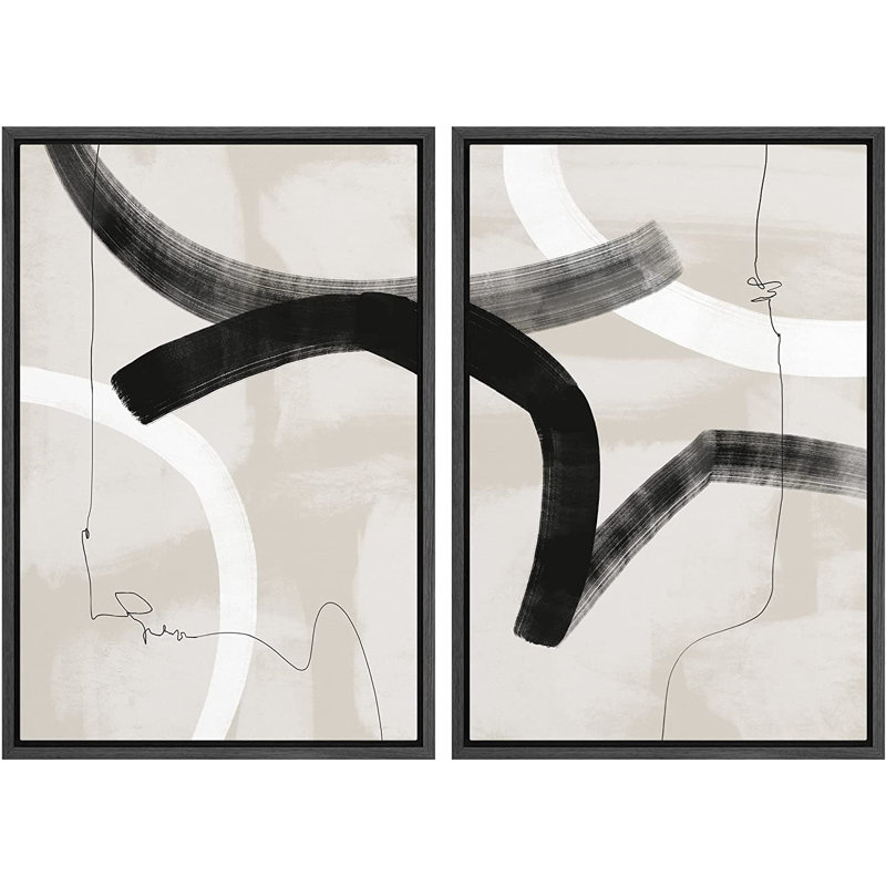 2 - Pieces, 24" H x 32" W x 1.5" D, Black