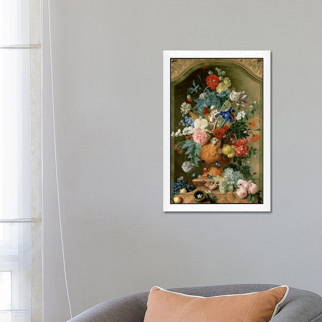 Flowers In A Terracotta Vase, 1736 by Jan Van Huysum - Print on Canvas