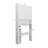 Over the Toilet Storage Cabinet with 2 Barn Door & Toilet Paper Holder Stand, Shelf Adjustable, White
