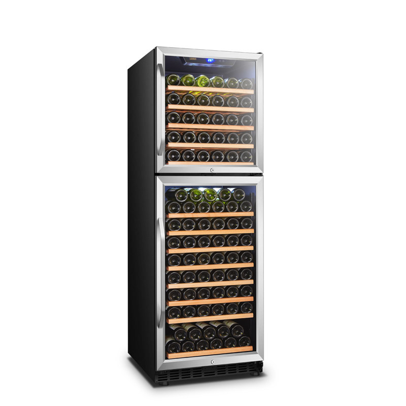 152 Bottle Built-In Refrigeration Dual Zone Freestanding Wine Refrigerator