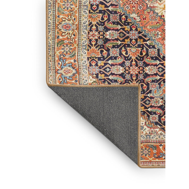Tapis traditionnel mehroon/noir/crème, Rectangle 2 pi x 4 pi
