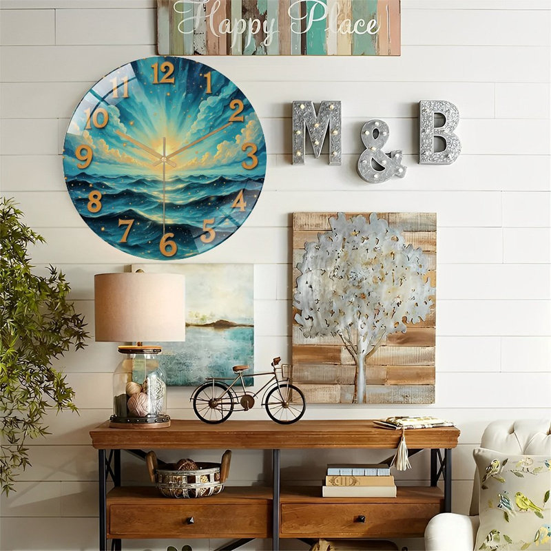 Horloge murale 12 po Ocean