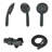 Matt black high pressure multi function with hand held shower faucet