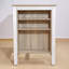 Ensemble de salle à manger à hauteur de comptoir 3 pièces Farmhouse, 29,92 po x 25,98 po, blanc, bois massif, conception à hauteur de comptoir, repose-pieds