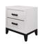 Table de chevet blanche Mirage