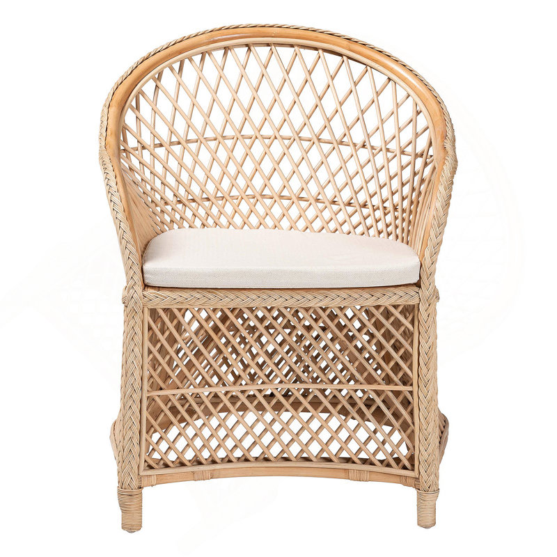 Fauteuil en rotin naturel tressé