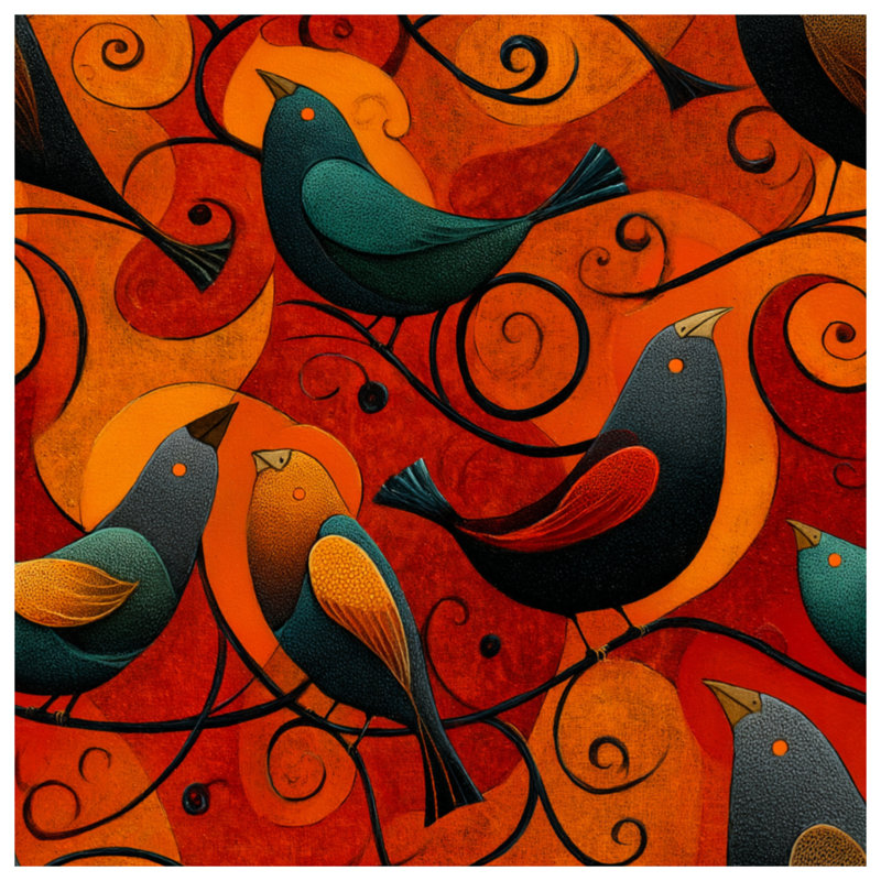 Coussin décoratif oiseaux, oreillers animaux, 14 X 14 pouces