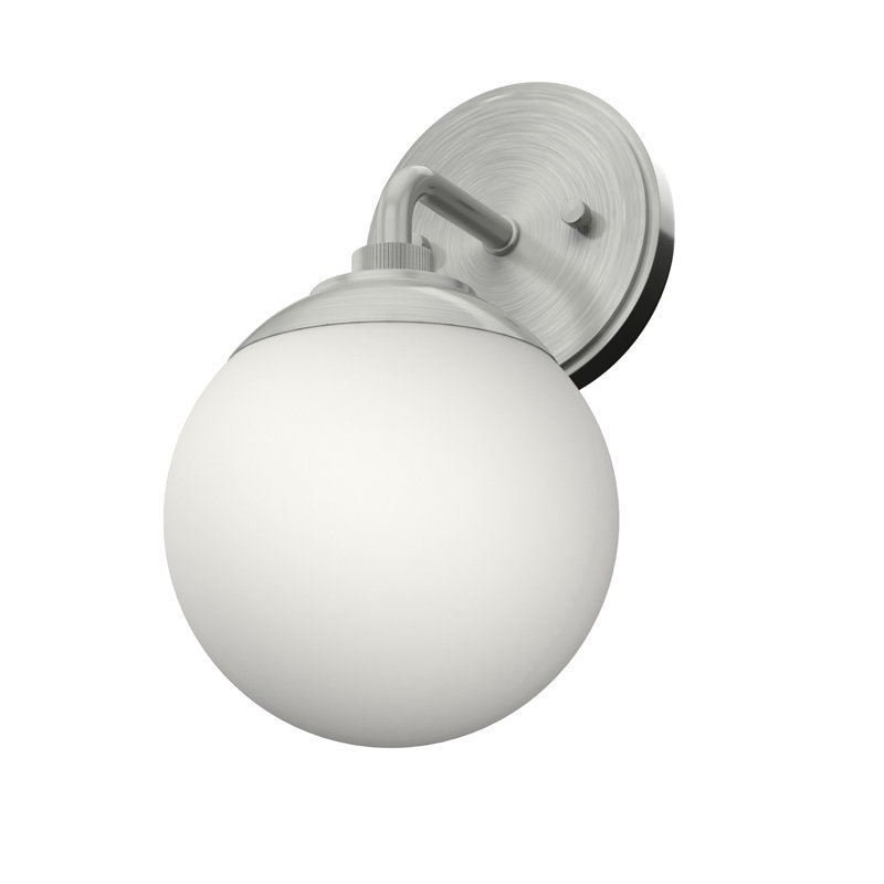 Hepburn Mid-Century Modern 6" Nickel Dimmable Wall Sconce