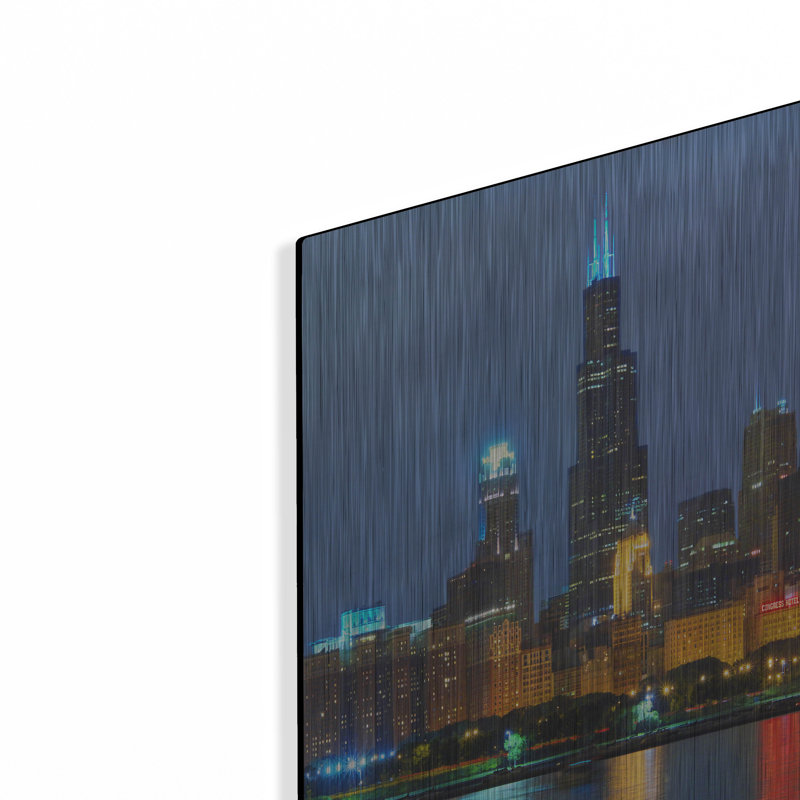«Chicago Skyline» par Winthrope Hiers, H 12 po x l 36 po