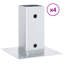 Post Bases Square 4 Pcs 71X71 Mm Powder-Coated Steel-1699455957