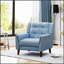 Fauteuil de style Mid-Century moderne avec pieds évasés et revêtement capitonné, parfait pour des sièges élégants et confortables dans tout espace de détente.-252555259
