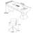 Modern minimalist home office desk