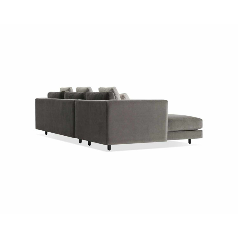 Hands Down Chaise Sectional, Landa Stone, Left Hand Facing