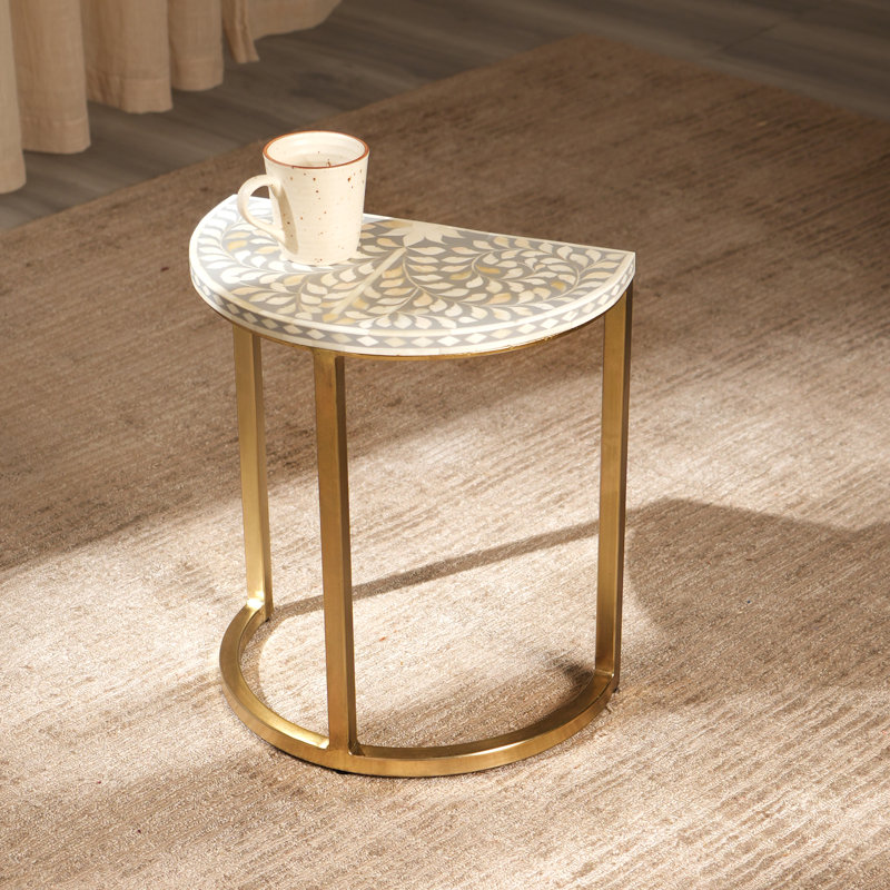 Clotis Bone Inlay End Table