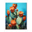Cactus Blue Brush II - Horloge murale Cactus-859725316