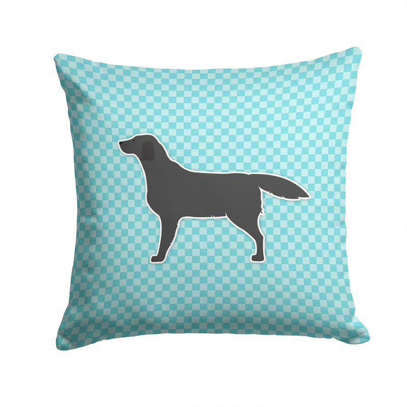 Coussin intérieur/extérieur labrador, H 14 po x l 14 po x P 3 po, Bleu