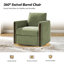 Nicha 31.25W" Modern Down-filled Solid Wood Swivel Barrel Chair-1056186542
