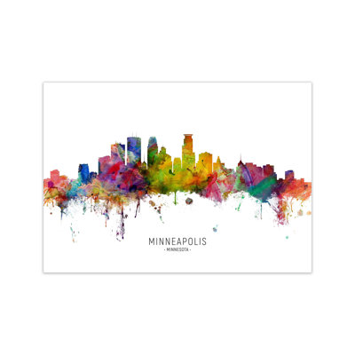 Minneapolis Minnesota Skyline by Michael Tompsett - Print
