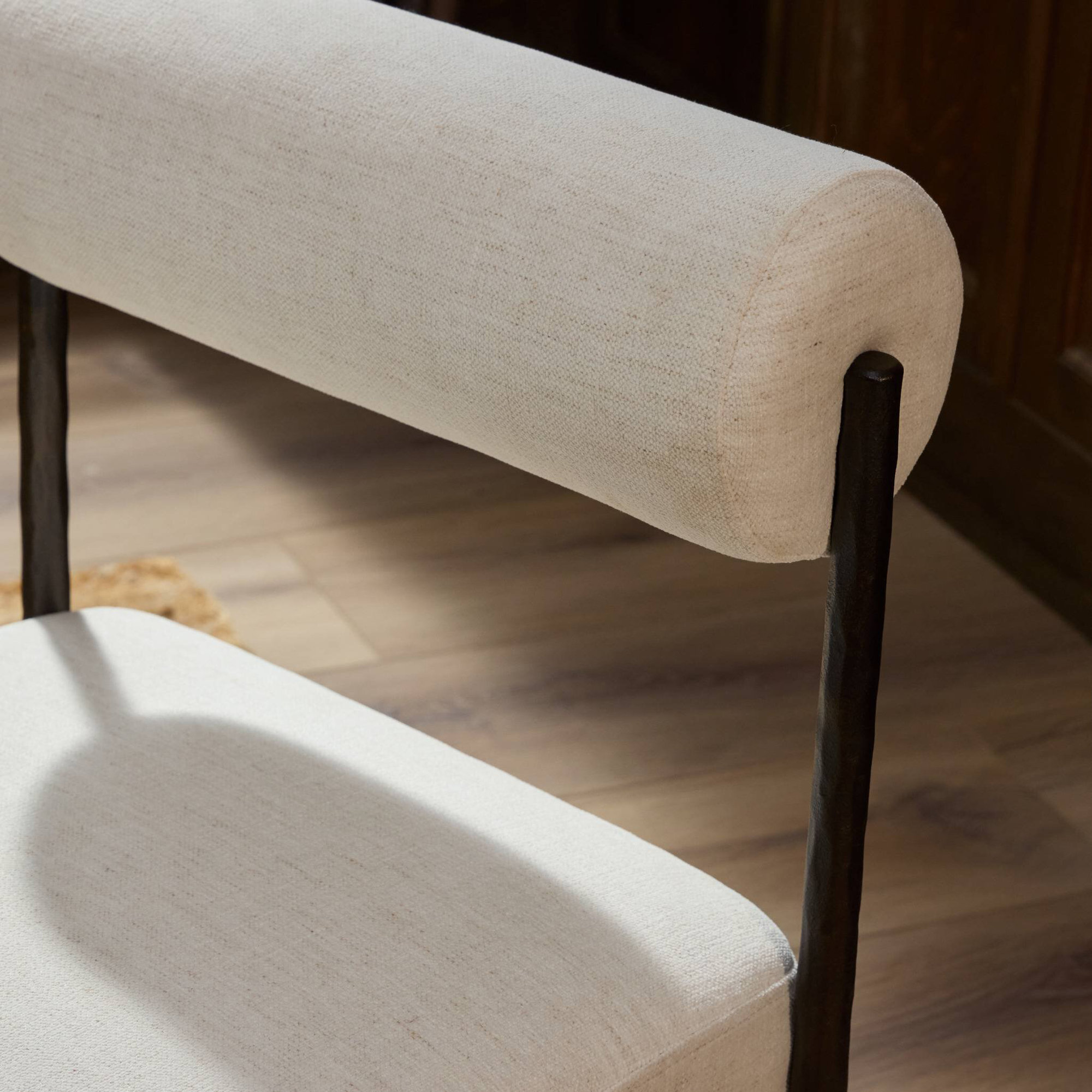 Abella Metal Dining Chair-Laughlin Ochre, Crypton Nomad Snow