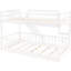 Lit simple superposé simple en blanc - escalade sécuritaire et jeu amusant avec glissade blanche, accessoires durables de longue durée-798760243