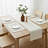 Cotton Table Runner With Decorative Stitched Edges, Dresser Scarf, Furniture Top Cover-852684383-852684382